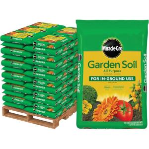 image:imageMiracleGro Garden Soil All Purpose Bulk Pallet for InGround Use Feeds up to 3 Months Amends Vegetable Flower and Plant Beds 075 cu ft Bags Pallet of 85Pallet