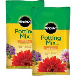 image:imageMiracleGro Potting Mix  for Potted Plants Flowers Vegetables Shrubs Annuals and Perennials Feeds Up to 6 Months  50 qt Bags Pallet of 392 Pack