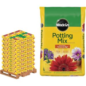 image:imageMiracleGro Potting Mix  for Potted Plants Flowers Vegetables Shrubs Annuals and Perennials Feeds Up to 6 Months  50 qt Bags Pallet of 39Pallet