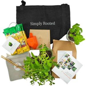 image:imageGardenuity Simply Rooted Garden  Vegetable and Herb Garden Kit with Live Tomato or Pepper Plant Bonnie Plants MiracleGro Pour amp Feed Plant Food amp 5Gallon Grow BagVeggie Garden