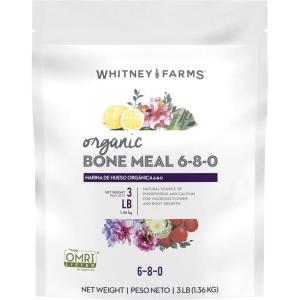 image:imageWhitney Farms Organic Potting Soil  Natural Indoor and Outdoor Container Mix Organic Potting Soil for Vegetables Herbs and Flowers Feeds Plants up to 2 Months 8 qtBone Meal