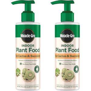 image:imageMiracleGro Organic Indoor Plant Food Liquid Plant Food for Houseplants Flowers Vegetables and Herbs 1051 NPK 8 fl oz 2PackCactus  Succulent