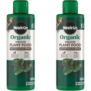 image:imageMiracleGro Organic Indoor Plant Food Liquid Plant Food for Houseplants Flowers Vegetables and Herbs 1051 NPK 8 fl oz 2PackOrganic Houseplant