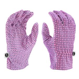 image:imageMiracleGro Womens Canvas Back Dotted Palm Gardening Work Gloves Breathable Backing Strong Grip Shirred Elastic Wrist PurplePink Medium M56111WML