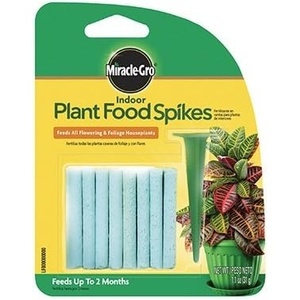 image:imageMiracleGro Indoor Plant Food Spikes Includes 24 Spikes  Continuous Feeding for all Flowering and Foliage Houseplants  NPK 612611 OZ