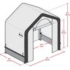 image:imageMiracleGRO 6 x 8 x 6 Outdoor Mini Walkin Greenhouse Plant Tent AllSeason Small Walkin Plant Growth Accelerator with UVTreated Fabric Cover and Zippered Panels Clear6 x 4 x 6