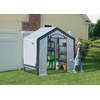 image:imageMiracleGRO 6 x 8 x 6 Outdoor Mini Walkin Greenhouse Plant Tent AllSeason Small Walkin Plant Growth Accelerator with UVTreated Fabric Cover and Zippered Panels Clear6 x 4 x 6