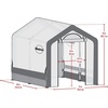 image:imageMiracleGRO 6 x 8 x 6 Outdoor Mini Walkin Greenhouse Plant Tent AllSeason Small Walkin Plant Growth Accelerator with UVTreated Fabric Cover and Zippered Panels Clear6 x 8 x 6
