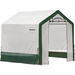 image:imageMiracleGRO 6 x 8 x 6 Outdoor Mini Walkin Greenhouse Plant Tent AllSeason Small Walkin Plant Growth Accelerator with UVTreated Fabric Cover and Zippered Panels Clear6 x 6 x 6