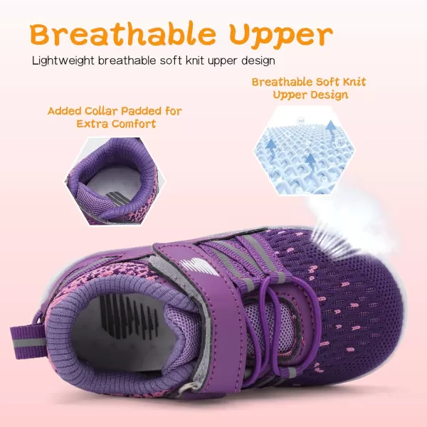 BARERUN Baby Sneakers Toddler Shoes Soft Anti-Slip Sole Newborn First Walkers Infant Toddler Breathable Athletic Running Shoes