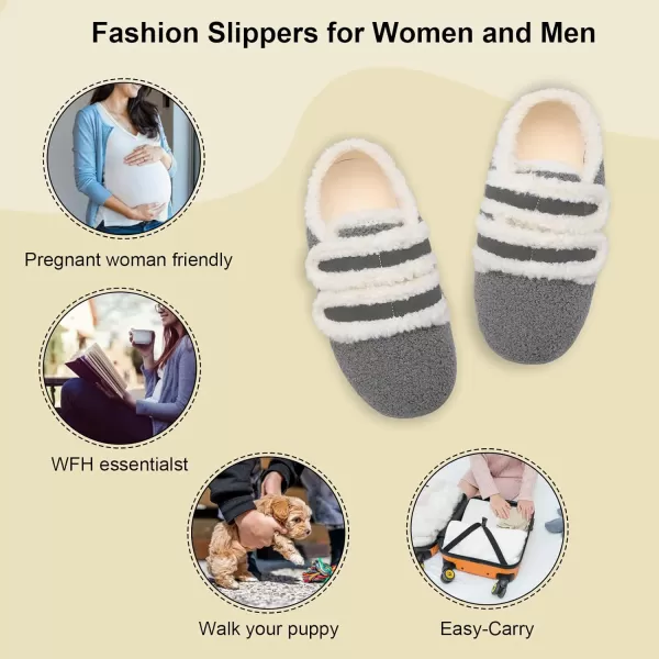 BARERUN Fuzzy Slippers for Women Men Soft Fleece House Shoes Unisex Comfy Furry Fluffy Home Slipper Socks Cozy Plush Slip-on Slides Non-slip Barefoot Winter Shoes for Indoor Outdoor