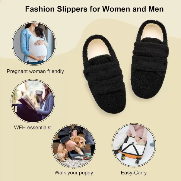 BARERUN Fuzzy Slippers for Women Men Soft Fleece House Shoes Unisex Comfy Furry Fluffy Home Slipper Socks Cozy Plush Slip-on Slides Non-slip Barefoot Winter Shoes for Indoor Outdoor