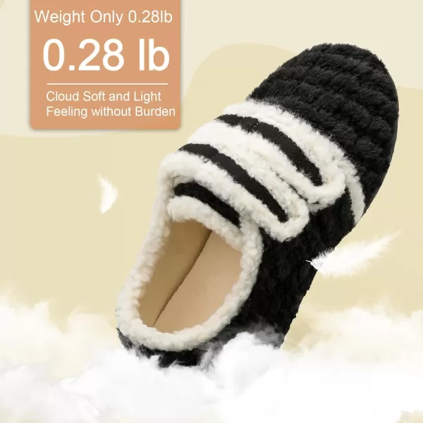 BARERUN Fuzzy Slippers for Women Men Soft Fleece House Shoes Unisex Comfy Furry Fluffy Home Slipper Socks Cozy Plush Slip-on Slides Non-slip Barefoot Winter Shoes for Indoor Outdoor
