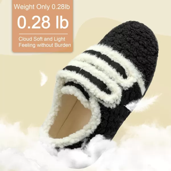 BARERUN Fuzzy Slippers for Women Men Soft Fleece House Shoes Unisex Comfy Furry Fluffy Home Slipper Socks Cozy Plush Slip-on Slides Non-slip Barefoot Winter Shoes for Indoor Outdoor