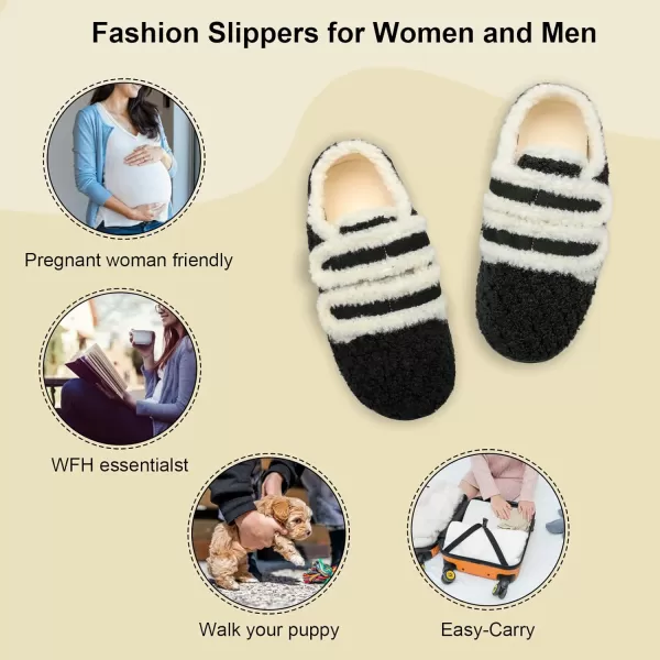 BARERUN Fuzzy Slippers for Women Men Soft Fleece House Shoes Unisex Comfy Furry Fluffy Home Slipper Socks Cozy Plush Slip-on Slides Non-slip Barefoot Winter Shoes for Indoor Outdoor