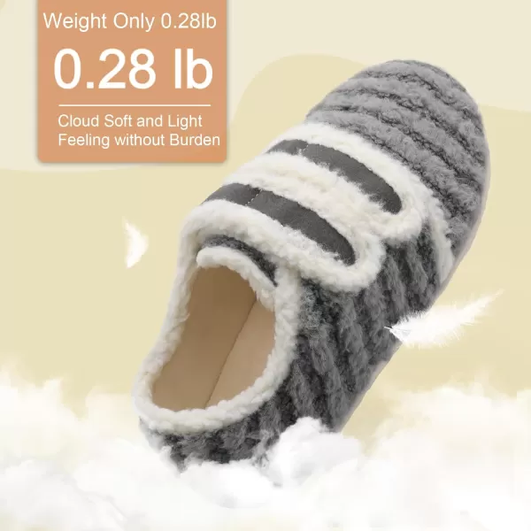 BARERUN Fuzzy Slippers for Women Men Soft Fleece House Shoes Unisex Comfy Furry Fluffy Home Slipper Socks Cozy Plush Slip-on Slides Non-slip Barefoot Winter Shoes for Indoor Outdoor