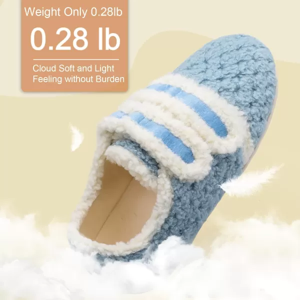 BARERUN Fuzzy Slippers for Women Men Soft Fleece House Shoes Unisex Comfy Furry Fluffy Home Slipper Socks Cozy Plush Slip-on Slides Non-slip Barefoot Winter Shoes for Indoor Outdoor