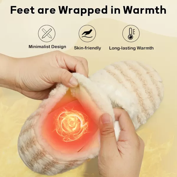 BARERUN Fuzzy Slippers for Women Men Soft Fleece House Shoes Unisex Comfy Furry Fluffy Home Slipper Socks Cozy Plush Slip-on Slides Non-slip Barefoot Winter Shoes for Indoor Outdoor