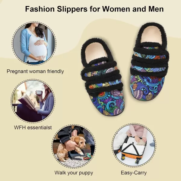 BARERUN Fuzzy Slippers for Women Men Soft Fleece House Shoes Unisex Comfy Furry Fluffy Home Slipper Socks Cozy Plush Slip-on Slides Non-slip Barefoot Winter Shoes for Indoor Outdoor