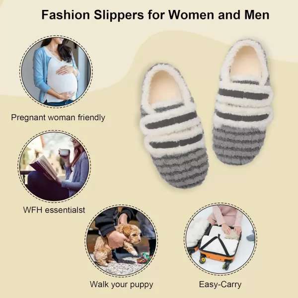 BARERUN Fuzzy Slippers for Women Men Soft Fleece House Shoes Unisex Comfy Furry Fluffy Home Slipper Socks Cozy Plush Slip-on Slides Non-slip Barefoot Winter Shoes for Indoor Outdoor
