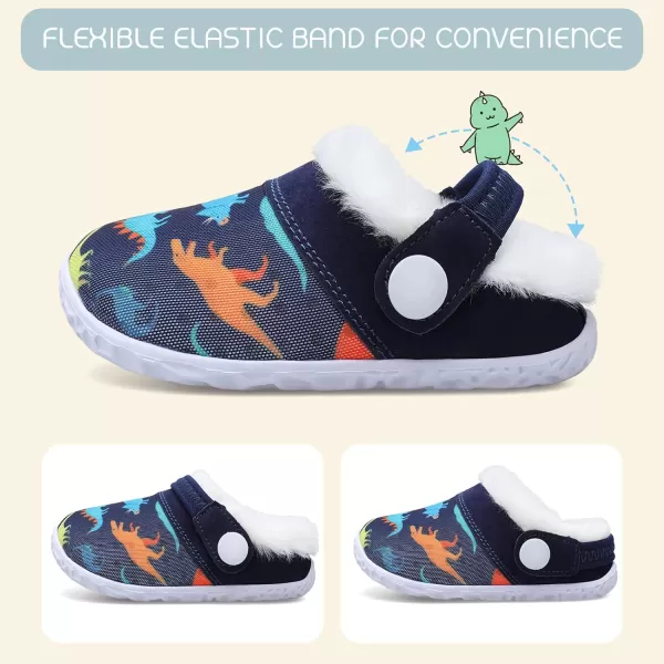 BARERUN Infant Toddler Slippers Kids Slippers Fuzzy Slides for Girls Boys Cozy Lightweight Slip-On House Newborn Crib Shoes
