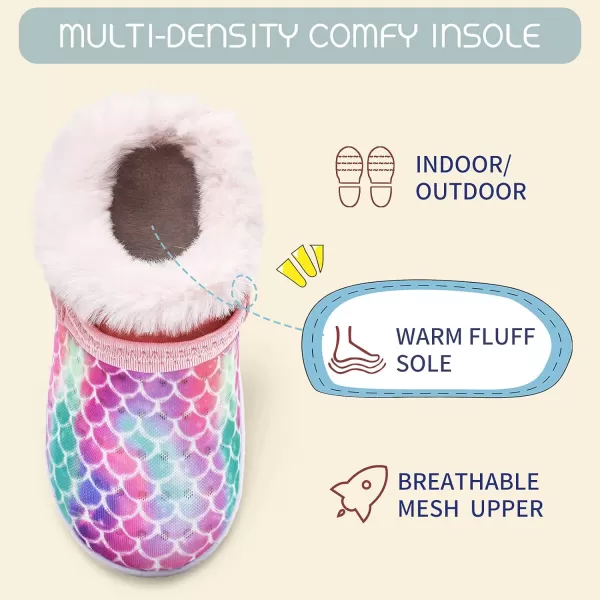 BARERUN Infant Toddler Slippers Kids Slippers Fuzzy Slides for Girls Boys Cozy Lightweight Slip-On House Newborn Crib Shoes