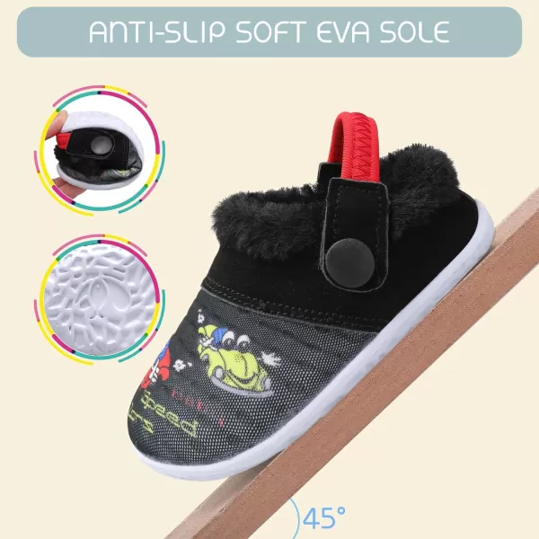BARERUN Infant Toddler Slippers Kids Slippers Fuzzy Slides for Girls Boys Cozy Lightweight Slip-On House Newborn Crib Shoes