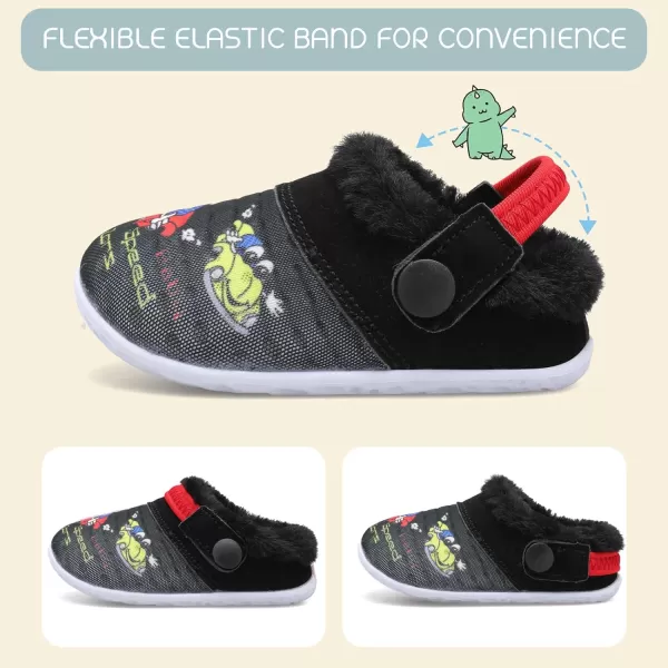BARERUN Infant Toddler Slippers Kids Slippers Fuzzy Slides for Girls Boys Cozy Lightweight Slip-On House Newborn Crib Shoes