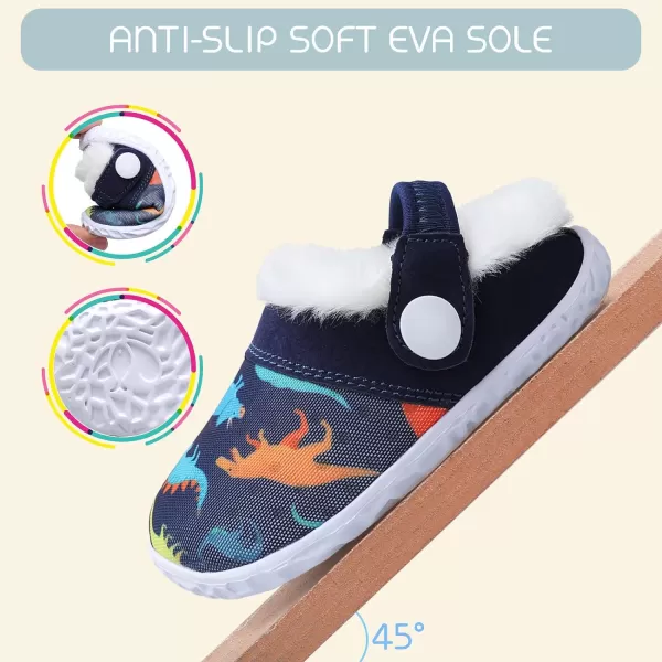 BARERUN Infant Toddler Slippers Kids Slippers Fuzzy Slides for Girls Boys Cozy Lightweight Slip-On House Newborn Crib Shoes