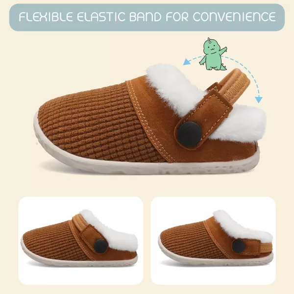 BARERUN Infant Toddler Slippers Kids Slippers Fuzzy Slides for Girls Boys Cozy Lightweight Slip-On House Newborn Crib Shoes