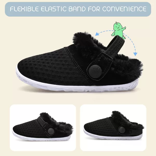 BARERUN Infant Toddler Slippers Kids Slippers Fuzzy Slides for Girls Boys Cozy Lightweight Slip-On House Newborn Crib Shoes