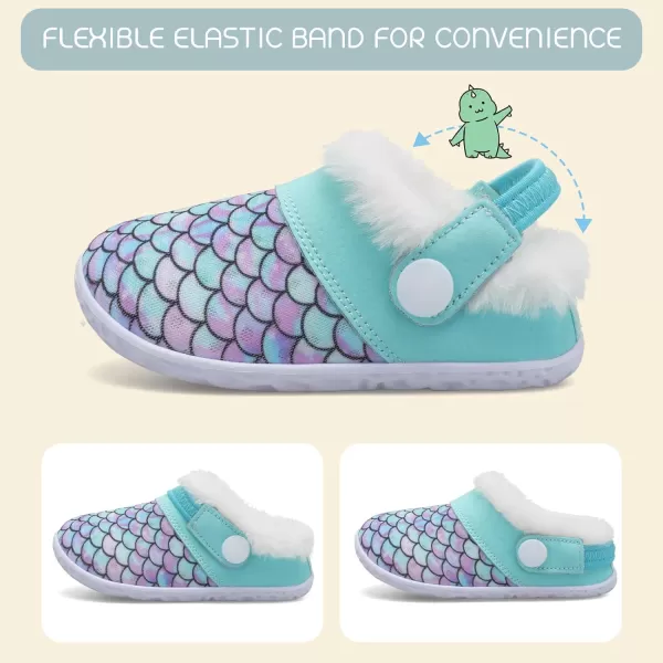 BARERUN Infant Toddler Slippers Kids Slippers Fuzzy Slides for Girls Boys Cozy Lightweight Slip-On House Newborn Crib Shoes