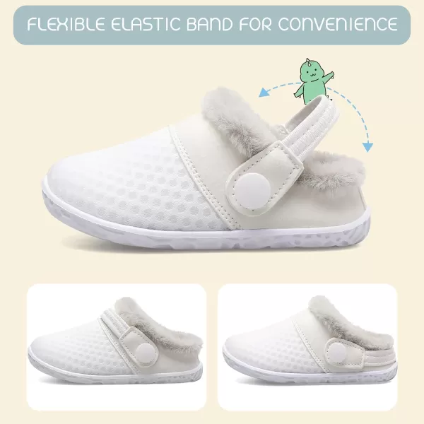 BARERUN Infant Toddler Slippers Kids Slippers Fuzzy Slides for Girls Boys Cozy Lightweight Slip-On House Newborn Crib Shoes