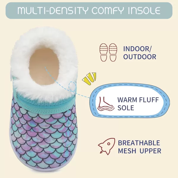 BARERUN Infant Toddler Slippers Kids Slippers Fuzzy Slides for Girls Boys Cozy Lightweight Slip-On House Newborn Crib Shoes