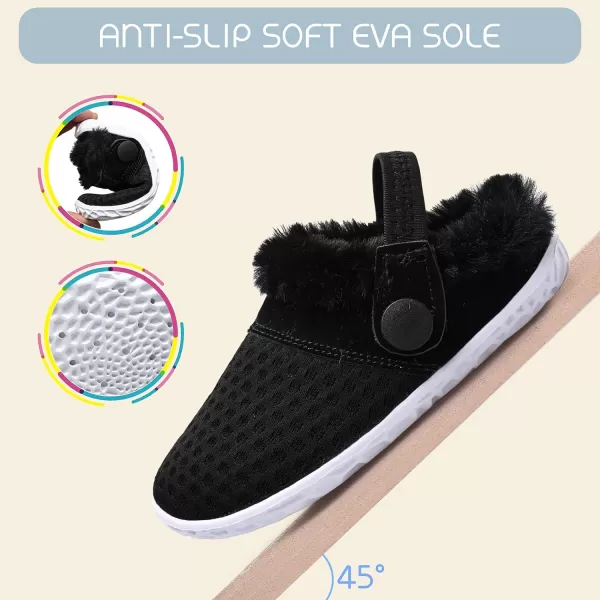 BARERUN Infant Toddler Slippers Kids Slippers Fuzzy Slides for Girls Boys Cozy Lightweight Slip-On House Newborn Crib Shoes