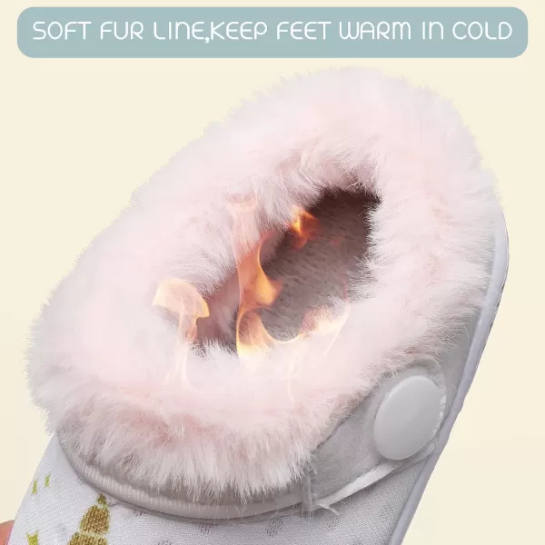BARERUN Infant Toddler Slippers Kids Slippers Fuzzy Slides for Girls Boys Cozy Lightweight Slip-On House Newborn Crib Shoes