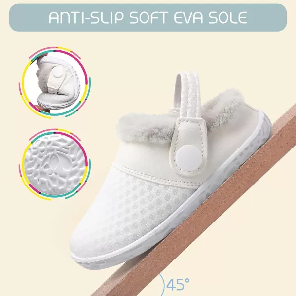 BARERUN Infant Toddler Slippers Kids Slippers Fuzzy Slides for Girls Boys Cozy Lightweight Slip-On House Newborn Crib Shoes