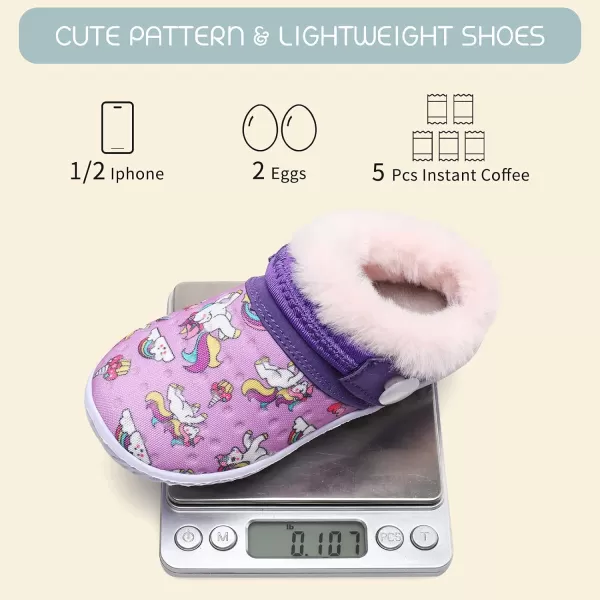 BARERUN Infant Toddler Slippers Kids Slippers Fuzzy Slides for Girls Boys Cozy Lightweight Slip-On House Newborn Crib Shoes