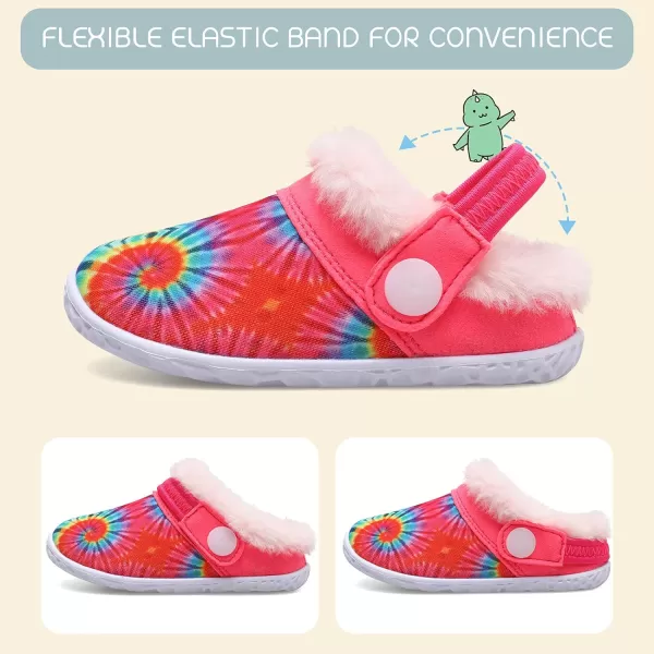 BARERUN Infant Toddler Slippers Kids Slippers Fuzzy Slides for Girls Boys Cozy Lightweight Slip-On House Newborn Crib Shoes