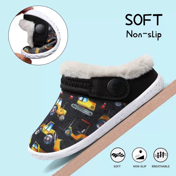 BARERUN Infant Toddler Slippers Kids Slippers Fuzzy Slides for Girls Boys Cozy Lightweight Slip-On House Newborn Crib Shoes