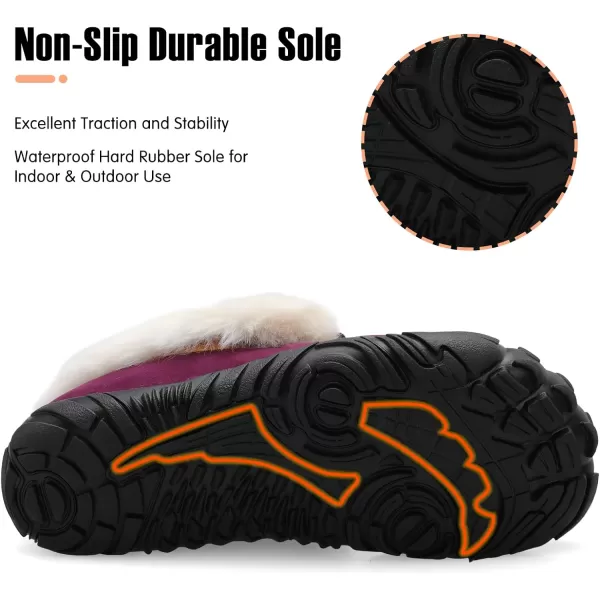 BARERUN Womens Moccasin Snow Boots Warm Winter Boots Ankle Boots for Women Outdoor Fur Lined Womens Shoes Slippers