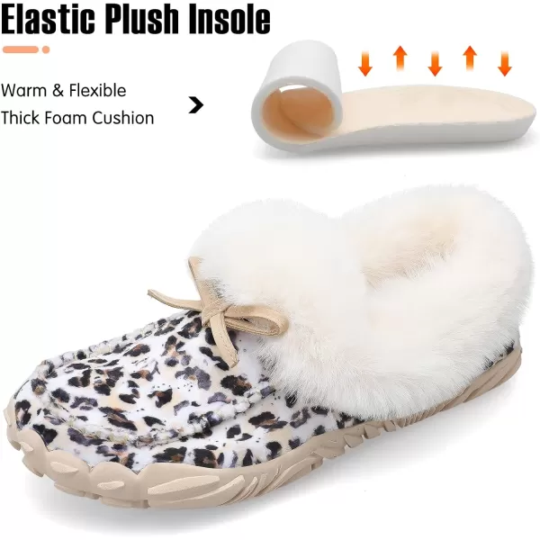 BARERUN Womens Moccasin Snow Boots Warm Winter Boots Ankle Boots for Women Outdoor Fur Lined Womens Shoes Slippers
