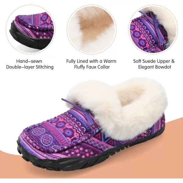 BARERUN Womens Moccasin Snow Boots Warm Winter Boots Ankle Boots for Women Outdoor Fur Lined Womens Shoes Slippers