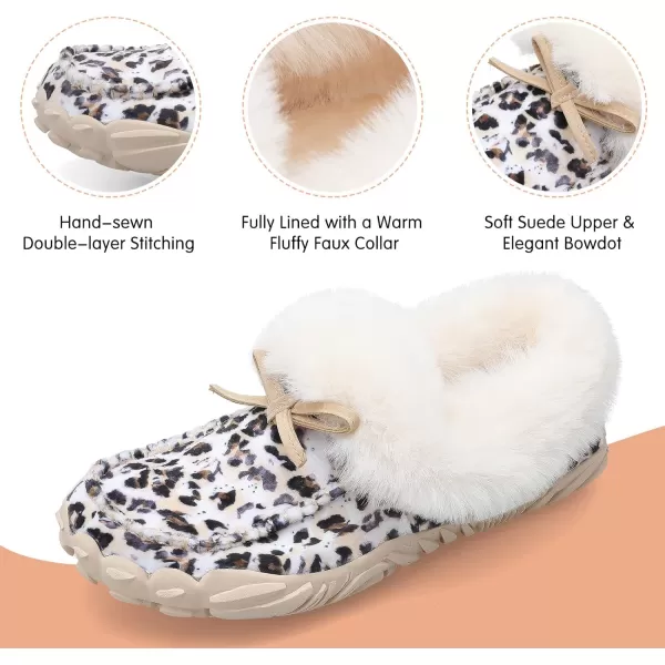 BARERUN Womens Moccasin Snow Boots Warm Winter Boots Ankle Boots for Women Outdoor Fur Lined Womens Shoes Slippers