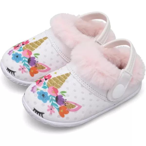 BARERUN Infant Toddler Slippers Kids Slippers Fuzzy Slides for Girls Boys Cozy Lightweight Slip-On House Newborn Crib Shoes