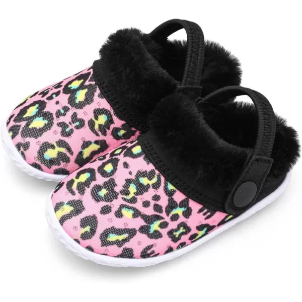 BARERUN Infant Toddler Slippers Kids Slippers Fuzzy Slides for Girls Boys Cozy Lightweight Slip-On House Newborn Crib Shoes