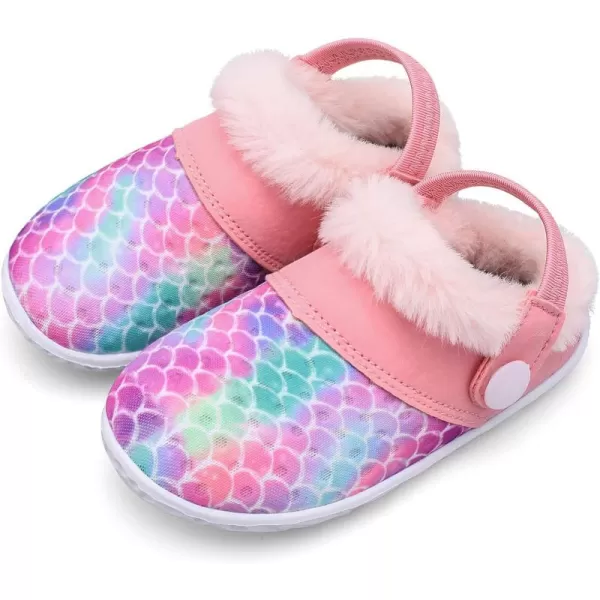 BARERUN Infant Toddler Slippers Kids Slippers Fuzzy Slides for Girls Boys Cozy Lightweight Slip-On House Newborn Crib Shoes