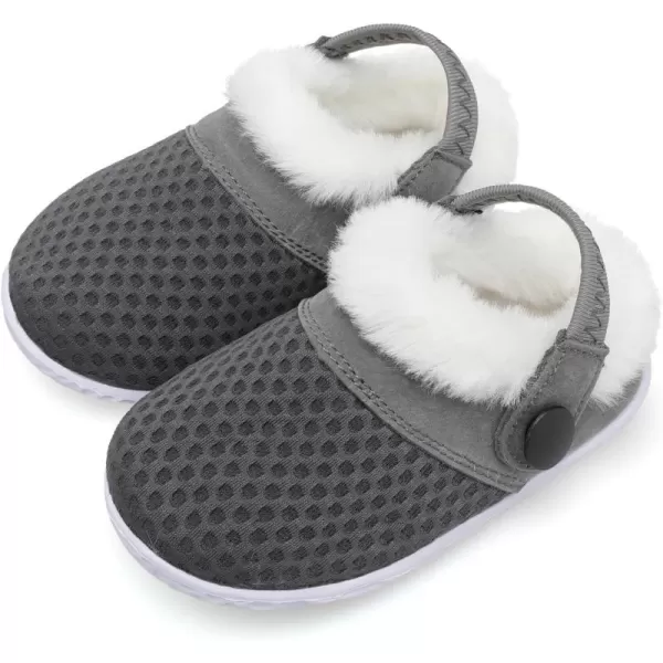 BARERUN Infant Toddler Slippers Kids Slippers Fuzzy Slides for Girls Boys Cozy Lightweight Slip-On House Newborn Crib Shoes