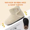 imageBARERUN Toddler Slippers Girls Boys House Shoes Baby Winter Booties Plush Cozy Kids House Slipper Warm Lightweight Infant Walking Shoes SocksBeige