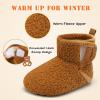 imageBARERUN Toddler Slippers Girls Boys House Shoes Baby Winter Booties Plush Cozy Kids House Slipper Warm Lightweight Infant Walking Shoes SocksBrown